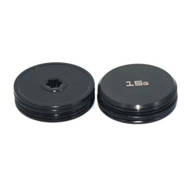 Imagem de RunzeFeng Pesos de taco de golfe 2 peças 5g/10g/15g/20g/25g/30g/35g/40g Substituir para 24 modelos AI Odyssey Putters (preto, 2 peças, 15 g)