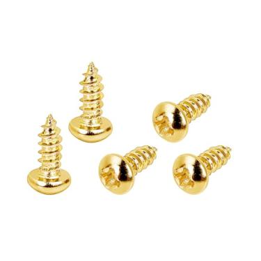 Imagem de Banworks Parafusos de cobertura de haste de treliça de guitarra American #3 x 1/10.2 cm em forma de sino para EUA Gibson Les Paul LP SG Pacote com 5 JT/ZGLS-01 Dourado