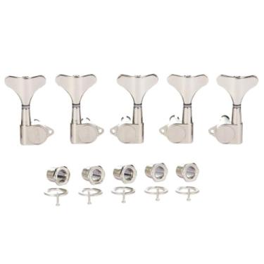 Imagem de KAISH Afinadores de baixo selados Lefty 5 cordas 3L2R 18:1 canhotos para baixo canhoto, teclas de afinação para baixo Ibanez/Yamaha estilo acústico/elétrico níquel