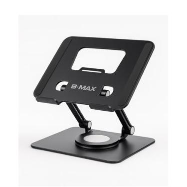 Imagem de Suporte para Tablet Macbook Celular Notebook Base Giratória 360° –Altura e Inclinação Ajustáveis, Antiderrapante, Metal