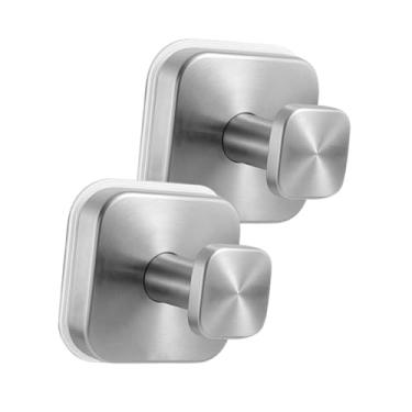 Imagem de Generic 2x Ganchos com Ventosa para Guirlanda Ganchos de aço Inoxidável Espessados ​​à Prova de Ferrugem Cabides de Guirlanda para Festa Escritório Porta da, Prata