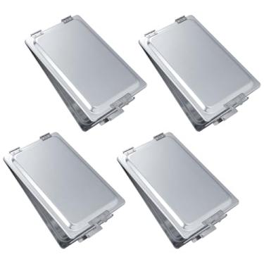 Imagem de Soundforge Caixa de suporte de documentos de alumínio impermeável para caminhões e reboques – Inclui dobradiças e trava de aço inoxidável, kit de armazenamento de manifesto (4 peças)