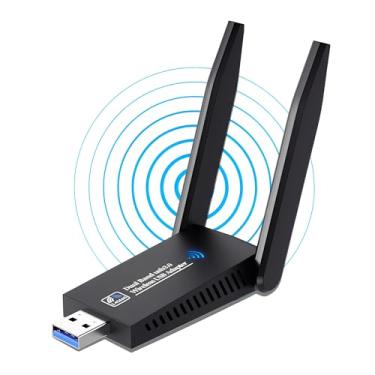 Imagem de Adaptador Wifi Dual Band Ac1300 5ghz 1300mbps Antena Wireles Placa de Rede Notebook Compatível Positivo Mac Windows Linux bluetooth pc Adaptador Wifi 5g USB ethernet Receptor Premium