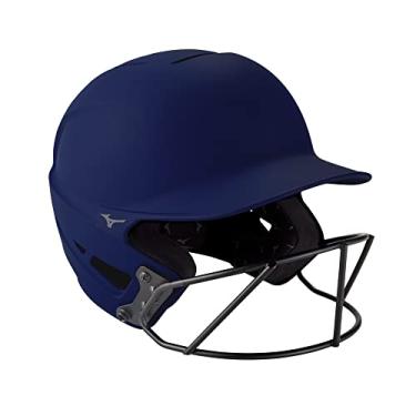 Imagem de Mizuno Capacete de softbol F6 Youth Fastpitch com máscara, azul-marinho, tamanho único juvenil