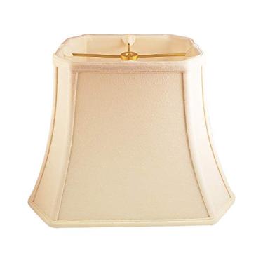 Imagem de Royal Designs, Inc. BSO-710-14LNEG Abajur básico de canto com corte retangular, 20 x 35 x 27 cm, casca de ovo de linho