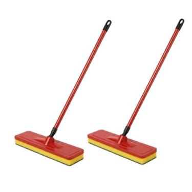 Imagem de Kit 2 Rodo Abrasivo Multiuso Esponja Abrasiva Remove Tira Sujeira Para Limpeza De Piso Azulejo Linha Multiuso Bucha Limpeza Pesada Durável Com Cabo