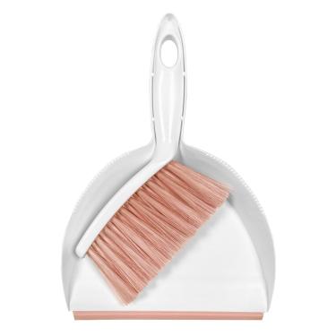 Imagem de NBGYTECH Conjunto de mini vassoura e pá de poeira pequena e conjunto de escova ferramentas de limpeza portáteis para escritório em casa, trailer, acampamento, aprendizado (rosa)