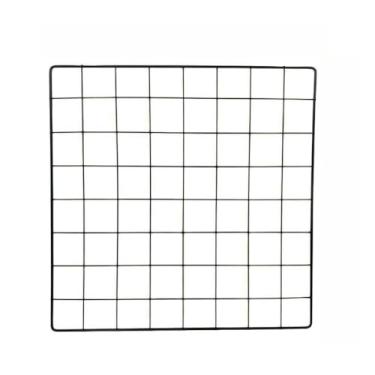 Imagem de Memory Board, Quadro de Memórias, Tela Aramada, Mural De Fotos + Pregadores e Fixador C/Adesivo (PRETO,60X60)