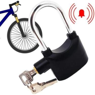 Imagem de Super Anti-Roubo Cadeado Grande Antifurto Cor Preto 3 Chaves - Luatek