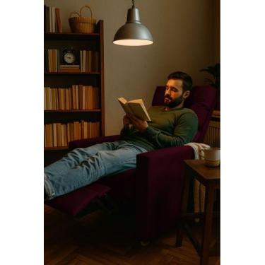 Imagem de Poltrona Reclinavel Do Papai e Mamãe Monica - Silverio Decor, Bordo