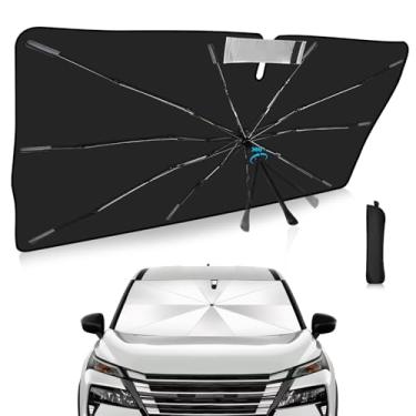 Imagem de Guarda-sol de para-brisa personalizado para Nissan Rogue 2022 2023 2024 2025 capa de carro com proteção UV dobrável, escudo de chuva de emergência e protetor de painel - Acessório automotivo durável