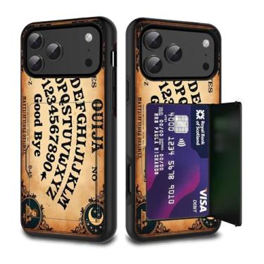 Imagem de FGDRFGRW Capa para carteira de cartão de crédito, camada dupla, híbrida, à prova de choque, proteção contra quedas com suporte para iPhone 17 Pro Max de 6,9 polegadas, Ouija Board
