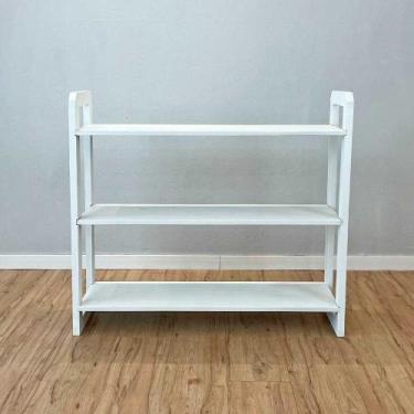 Imagem de Aparador de Madeira Pinus Linea de 3 Prateleiras Ample Branco - ArtFac