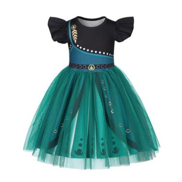 Imagem de Fantasia de princesa, vestido HenzWorld para meninas, verde de Hallowe