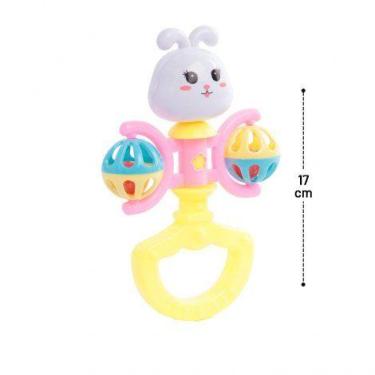 Imagem de Chocalho Para Bebê 18cm Coelhinho Colors - ATTIC