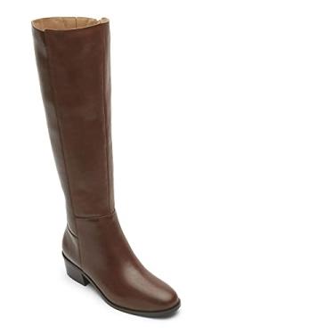 Imagem de Rockport Bota feminina Evalyn Tall Fashion, Couro de sela, 34