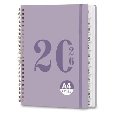 Imagem de Agenda 2026, agenda de calendário semanal e mensal, janeiro de 2026 a dezembro de 2026, planejamento acadêmico de capa dura para material escolar de escritório e acessórios de mesa - tamanho carta (21