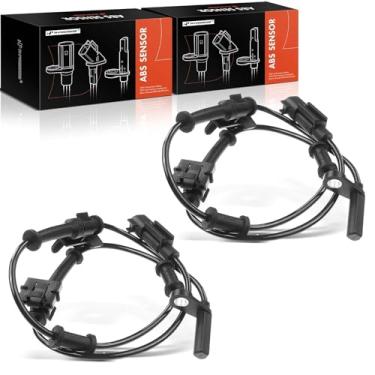 Imagem de A-Premium Sensor de velocidade de roda ABS compatível com modelos Chrysler e Dodge - 300, Challenger, Charger, 2015-2020 - Lado dianteiro do motorista e do passageiro, conjunto de 2 peças, substituição # 68199987AC, 68199987AB