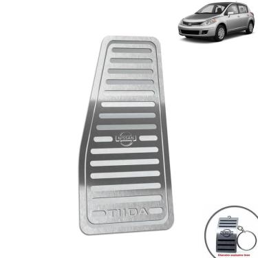 Imagem de Descanso De Pé Aço Inox Nissan Tiida 2008 A 2013 Prata
