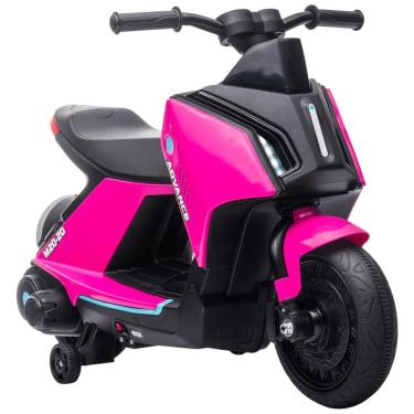 Imagem de Moto Elétrica Infantil a Bateria 6V com Sons e Luzes, Idade Rec 2 a 4 Anos, AOSOM, Rosa