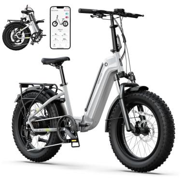Imagem de Bicicleta Elétrica Dobrável Sisigad 1500W Pico, Pneus Fat 20"x4.0, Bateria 48V 15A...