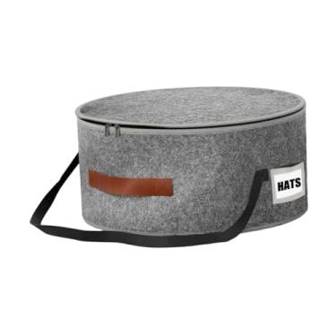 Imagem de AFXGUSD Caixa Organizadora de Chapéus de Feltro, Organizadora de Chapéus de Cowboy com Aba Redonda para Sala de Estar