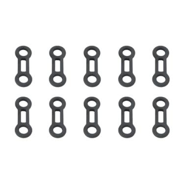 Imagem de KiBcsLic 10x Cordas de amarração, fixação, rolha, escalada, cordas de mosquetão, anéis de travamento, ferramenta, figura 8, descensor, retentor, anel limitador, Cinza