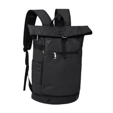 Imagem de harayaa Mochila de tênis com rodinhas para laptop de 14 polegadas para mulheres e homens, bolsa de badminton, bolsa de tênis para academia, atividades ao ar, Preto
