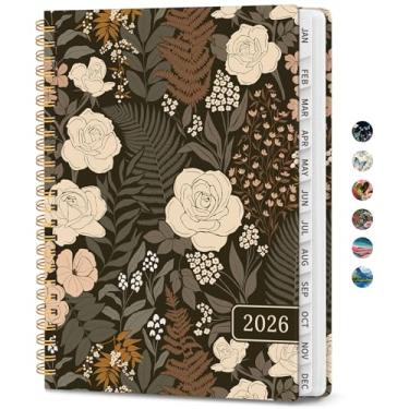 Imagem de Agenda 2026 – Agenda semanal e mensal, janeiro de 2026 a dezembro de 2026, agenda de calendário 2026 com encadernação em espiral, bolso interno, perfeito para material escolar de escritório em casa