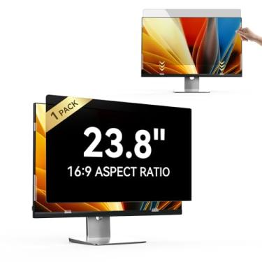 Imagem de Tela de privacidade para laptop de 23,8 polegadas, protetor de tela removível com filtro de privacidade de aspecto 16:9 para laptop de 23,8 polegadas