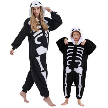 Imagem de Pijama DELEY, macacão unissex de animais esqueléticos para adultos