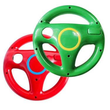 Imagem de DOYO Mario Kart Wii, 2 Pack Racing Steering Wheel for Wii Controller, Wii Mario Kart Racing Wheels for Nintendo Wii Remote Game (Red+Green)