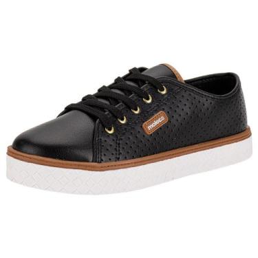 Imagem de Tênis feminino casual moleca 5712205, Preto, 36