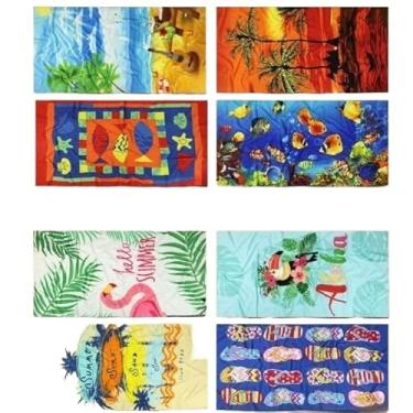 Imagem de Toalha de Praia, Toalha Praia Banho Gigante Banhão Piscina 1.40 X 70cm Aveludada Estampada(Estampa escolhida pela loja,4 unidades)