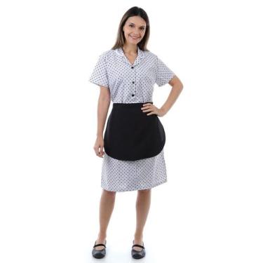 Imagem de Vestido Estampado em Tecido Algodão Com Avental para Copeira, Arrumade