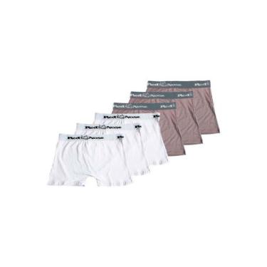Imagem de Kit com 6 Cuecas Boxer Red Nose 320, Branco, G