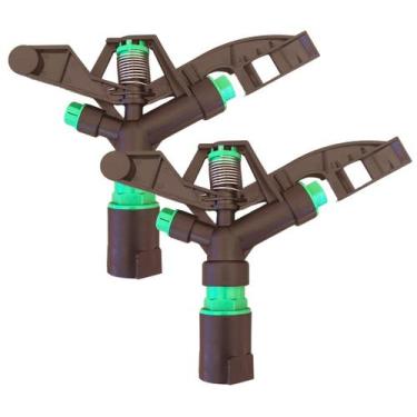 Imagem de Kit 2 Un. Aspersor De Impacto 1" POL irrigador canhão alcance até 30 m