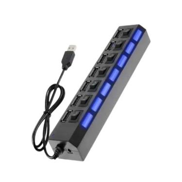 Imagem de Hub Regua 7 Portas Usb 2.0 5W Led Entrada Para Fonte