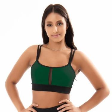 Imagem de Top Fitness Suplex Feminino com Tela Frontal Confortável Academia Desi