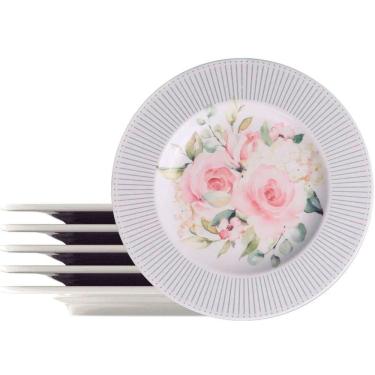 Imagem de Jogo Pratos Sobremesa Lanche 10 Pessoas 10peças Ornatta 21cm