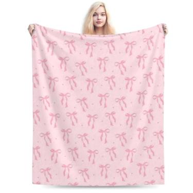 Imagem de BLFGGH Cobertor de oração com escrituras presente religioso para mulheres meninas amigas cobertor cristão de cura espiritual cama (laço rosa, M (127 x 152 cm)
