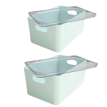 Imagem de Caixa Organizadora Multiuso 12,3L Empilhável com Tampa Transparente – Grande, Resistente e Ideal para Roupas, Brinquedos e Utensílios(2 Caixas 12,3 L Turquesa)