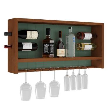 Imagem de Adega Bar De Parede Com Suporte Para Taças - Meyer Móveis