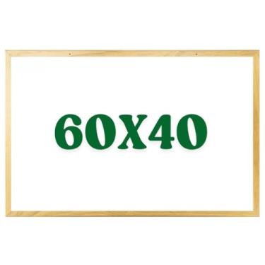 Imagem de Quadro Lousa Escolar Branco Moldura em Madeira 60 * 40cm/70 * 50cm/80 * 60cm(60X40 MDF)