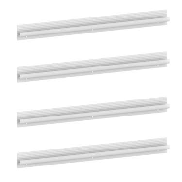 Imagem de Kit 4 Puxadores 49,3cm Para Balcão Cozinha 150cm Veneza Multimóveis Mp3086 Branco