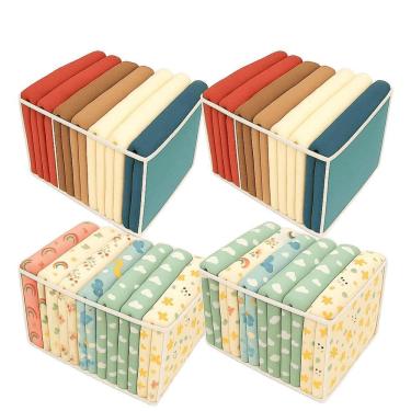 Imagem de 4 Organizador De Manta Toalha Lençol Roupas Bebê 30X40X30