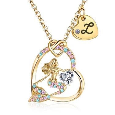 Imagem de Colar fonkup Sereia banhada a ouro 18K com zircônia cúbica