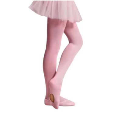 Imagem de Meia Calça Selene Infantil Balé Com Abertura Fio 40, G, Rosa