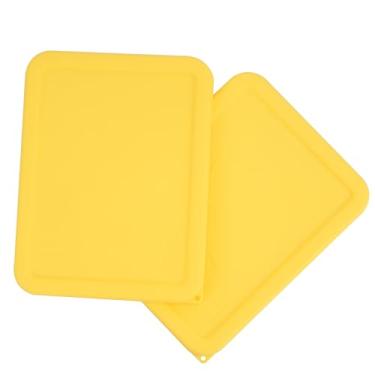 Imagem de LUVCOSY Tampa de armazenamento retangular de silicone com 6 xícaras de substituição para tigelas de vidro Pyrex 7211-PC (recipiente não incluído) Pacote com 2, pode ir ao micro-ondas, lava-louças e