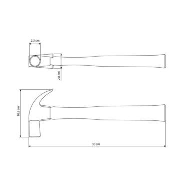 Imagem de Martelo De Unha Jateado - Tramontina 23mm